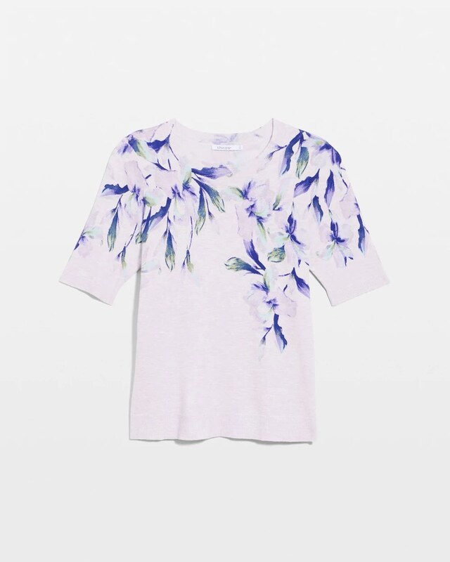 Ella Short-Sleeve Orchid Sweater - image 5